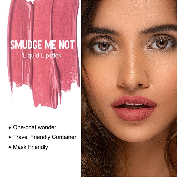 SUGAR Cosmetics Smudge Me Not Liquid Lipstick - 26 Rose Repose (Peach Pink) 4.5 ml - Liquid Lipsticks