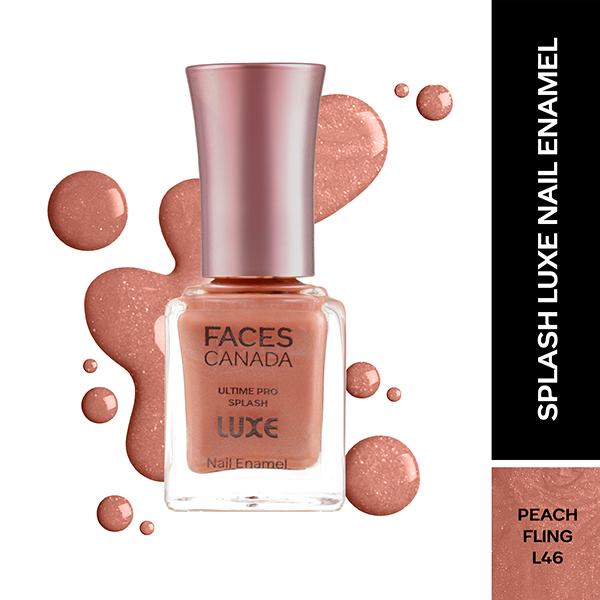 Netmeds | Faces Canada Ultime Pro Splash Luxe Nail Enamel - Peach Fling (L46) 12 ml