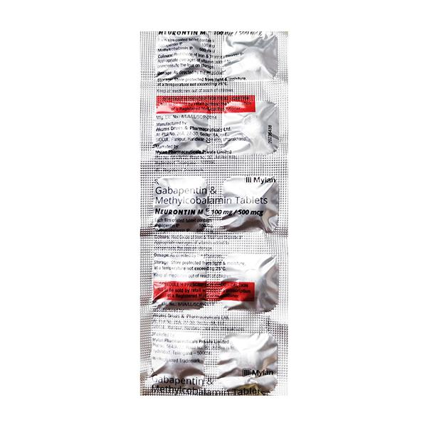 NEURONTIN M 100/500 Tablet 10's - Neuropathic Pain-Dru