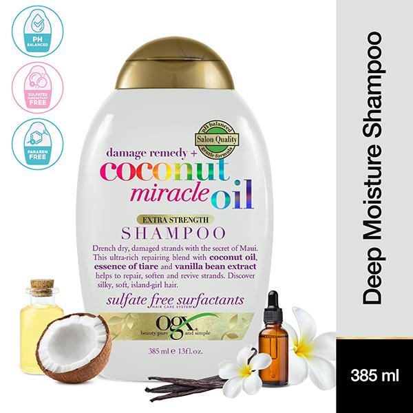 OGX Extra Strength Damage Remedy Coconut Miracle Oil Shampoo 385ml