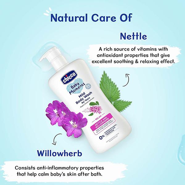 Chicco Baby Moments Mild Bodywash Relax 500 ml - Baby Body Wash