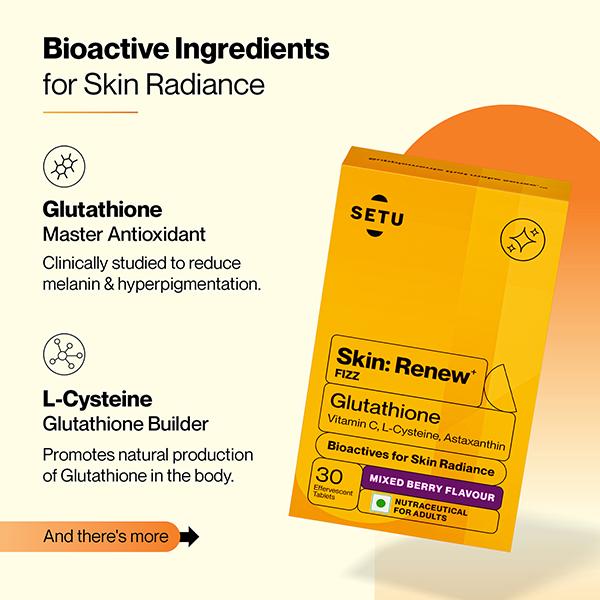 Setu Skin Renew - 15 Effervescent Tablets, Glutathione With Vitamin C, Gluta Fizz, Mixed Berry Flavour 1's - Multi-Vitamins