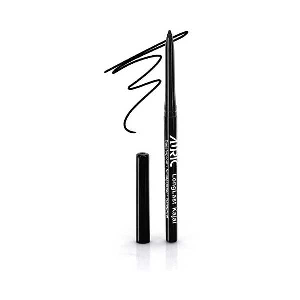 Auric LongLast Kajal Ebony Black 2102 0.32 gm - Kajal & Kohls