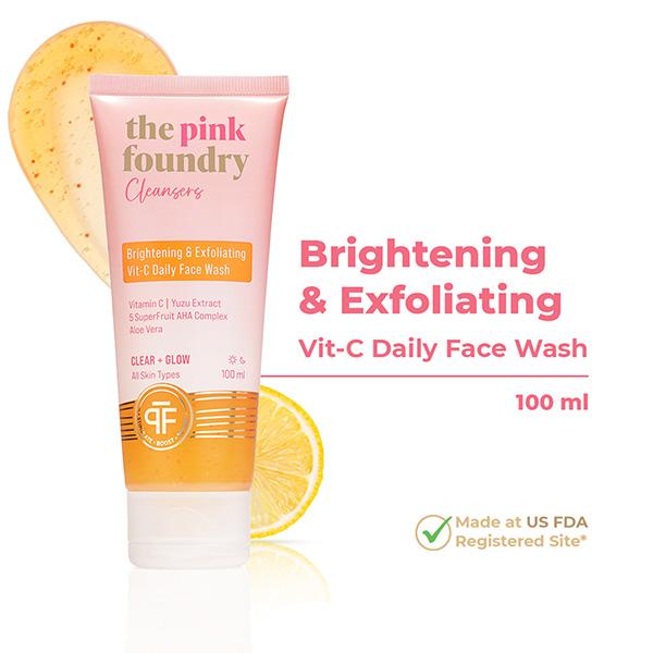 The Pink Foundry - Brightening & Exfoliating Vit-C Daily Face Wash 100 ml - Face Wash & Cleansers