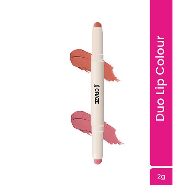 Netmeds | Swiss Beauty Craze Duo Lip Colour Peach Me Pink 2 gm