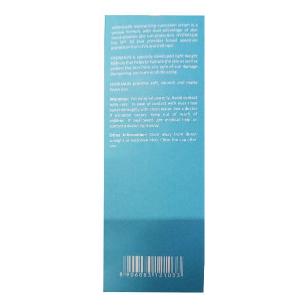 HYDRASUN UVA/UVB MOISTURISING SUNSCREEN Cream 50gm - Sunscreen Preparations-Emo
