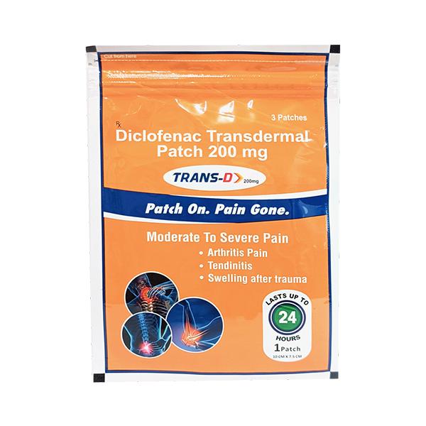 TRANS D 200mg Patch 3's - Pain relief-Nsa
