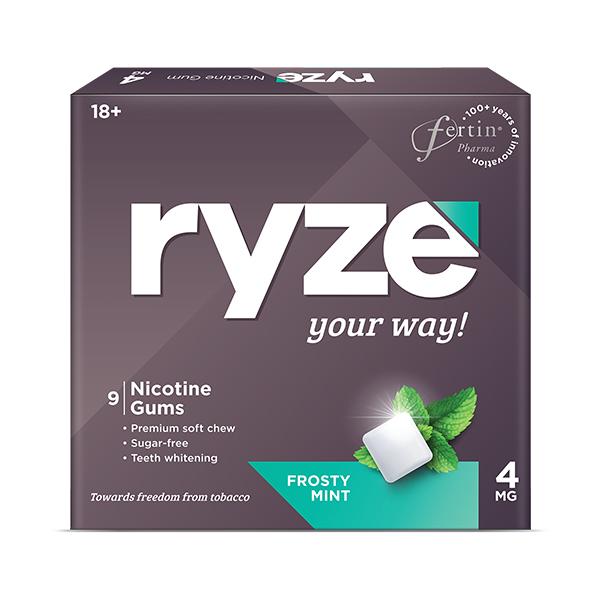 Netmeds | RYZE SUGAR FREE FROSTY MINT NICOTINE 4mg Gum 9's