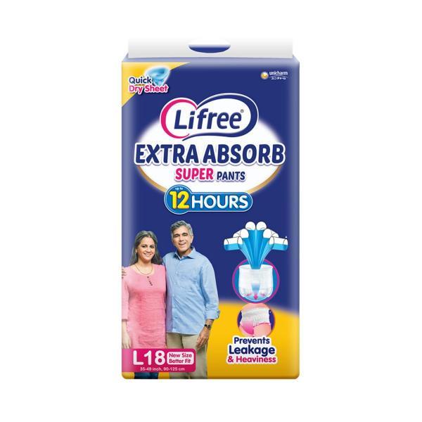 Netmeds | Lifree Extra Absorb Super Pants (L) 18's