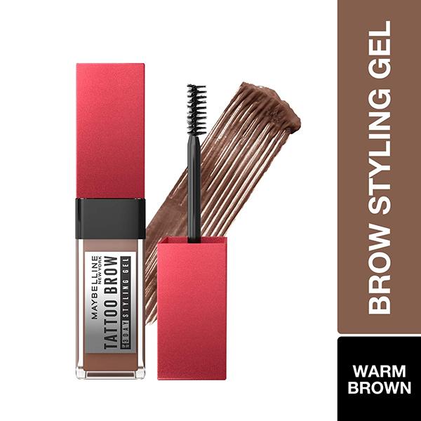 Maybelline Tattoo Brow 3 Day Styling Brow Gel Warm Brown Semi-Permanent Tinted Eyebrow Gel 6 ml