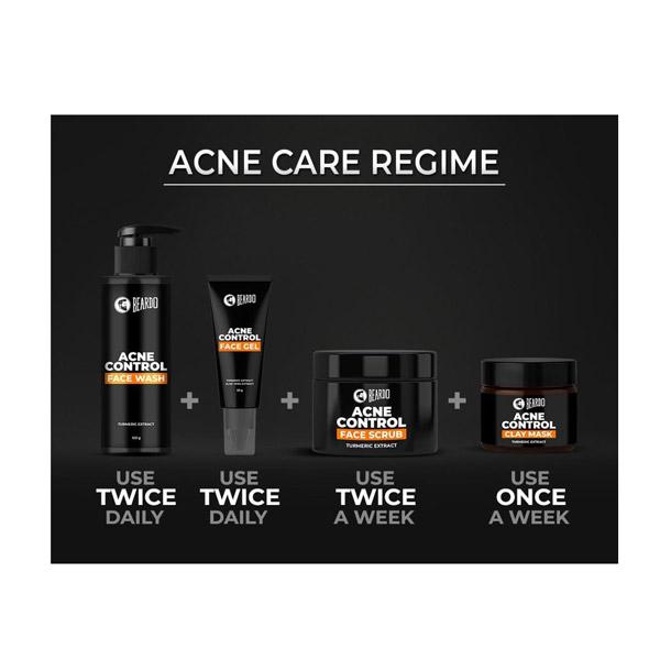 Beardo Acne Control Face Clay Mask - Turmeric Extract 50 gm - Masks & Peels