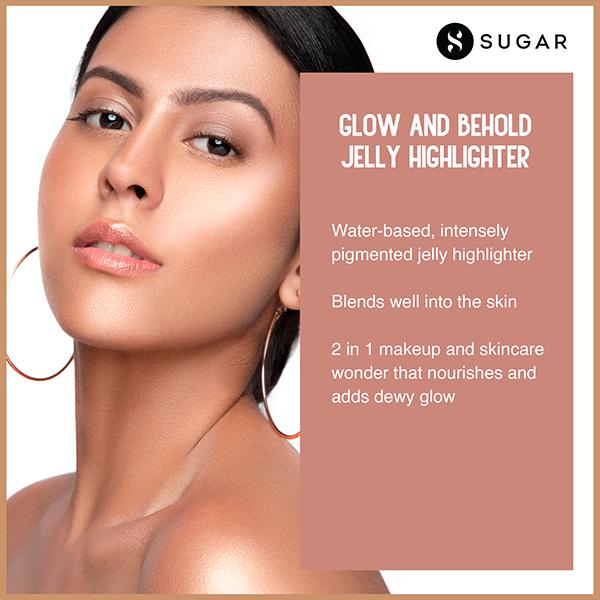 SUGAR Cosmetics Glow And Behold Jelly Highlighter - 03 Bronze Bellwether (Bronze) 3 gm - Highlighters & Illuminators
