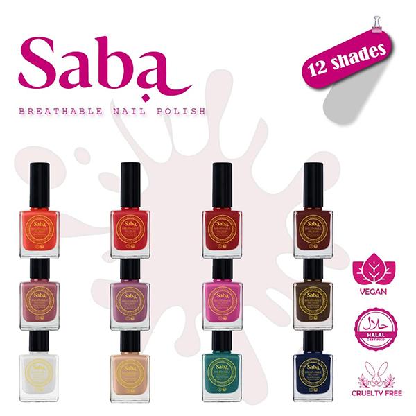 Saba Breathable Long Stay Nail Paint Enriched with Argan Oil Mahogany 12 ml - Nail Polish