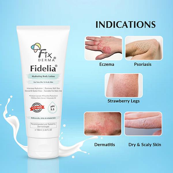 Fixderma Fidelia Hydrating Body Lotion, Moisturizer for Face and Body with Avocado Oil 100 ml - Face Moisturizers