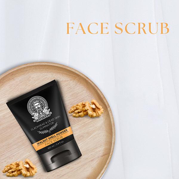 Whiskers Walnut Shell Powder Face Scrub For Men 100 ml - Face Scrubs