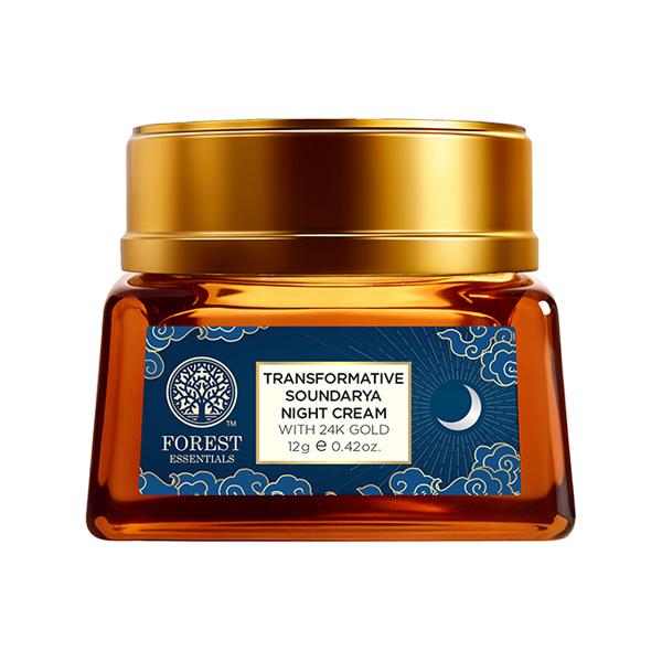 Forest Essentials Transformative Soundarya Night Cream With 24K Gold Cream for Dry Skin 12 gm - Night Cream