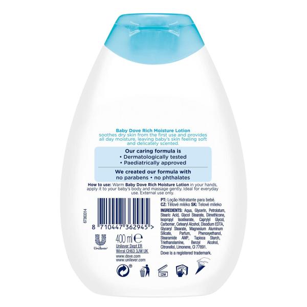 Baby Dove Rich Moisture Nourishing Baby Lotion 400 ml - Creams, Lotions & Oils