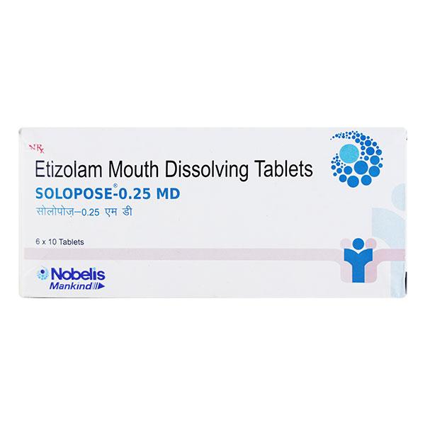 Solopose MD 0.25mg Tablet 10'S - Anxiety-Anx