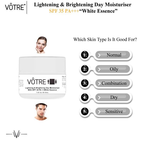 Votre Lightening & Brightening SPF 35 PA++ Day Moisturiser 30 gm - Face Moisturizers