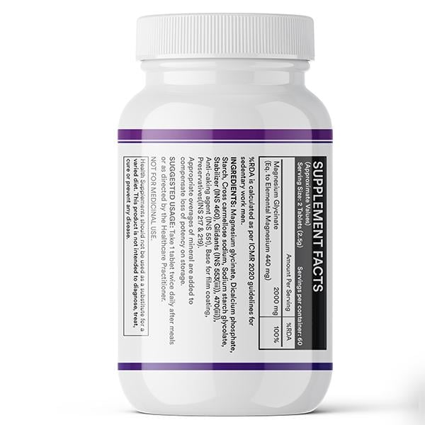 INLIFE Magnesium Glycinate Forte 2000 mg Tablet 120's - Calcium And Minerals