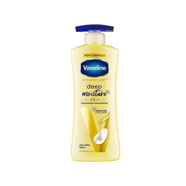 Vaseline Deep Moisture Body Lotion for Cushion Soft Skin With Ceramides Hyaluron 400 ml - Lotions & Creams