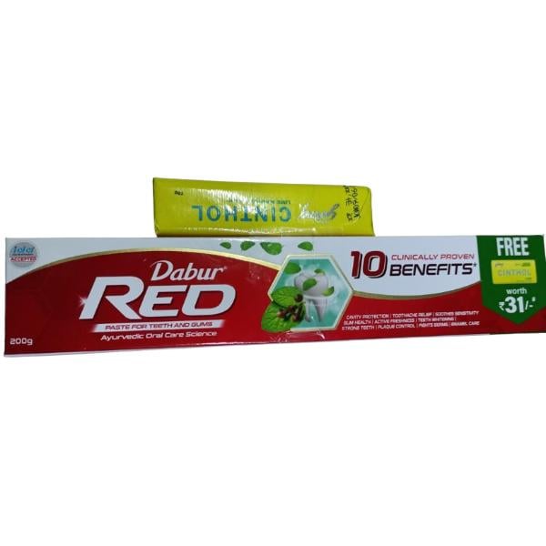 Netmeds | Dabur Red Toothpaste 200 g (Free Cinthol Lime Soap 75 g)