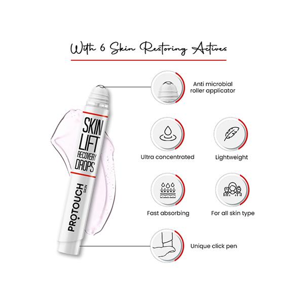 Protouch Skin Lift Recovery Drops with Retinol and Korean Kombaucha, Prevents Wrinkle and Age Protect for Firm and Radiant skin 6ml - Dark Circle & Wrinkle Busters