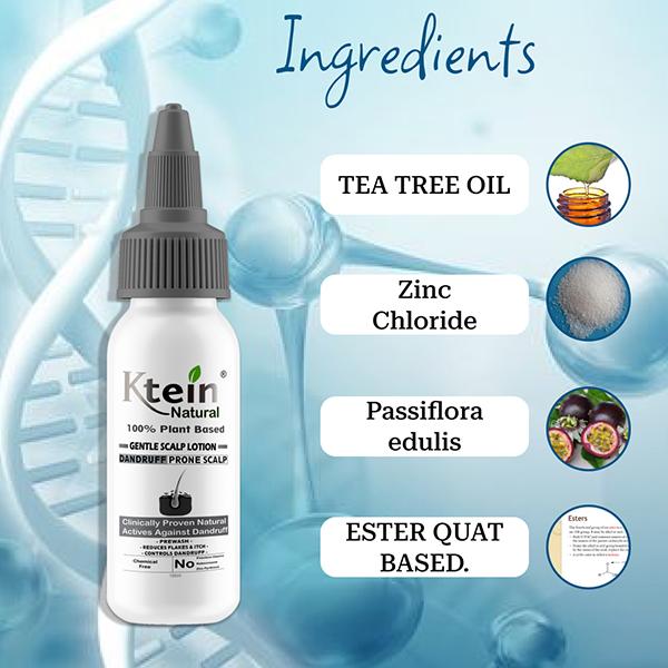 Ktein Natural 100% Plant Based Gentle Scalp Lotion Dandruff Prone Scalp 100 ml - Hair Treatment
