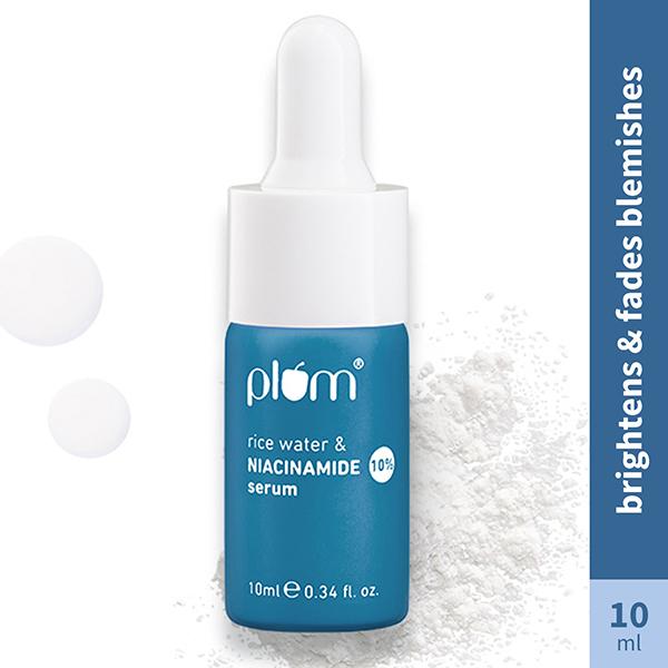 Plum 10% Niacinamide Face Serum With Rice Water & Squalane Fragrance-Free 10 ml - Face Serum