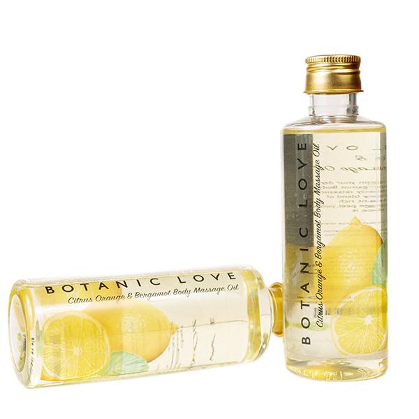 Botanic Love Citrus Orange and Bergamot Body Massage Oil 200 ml - Massage Oils