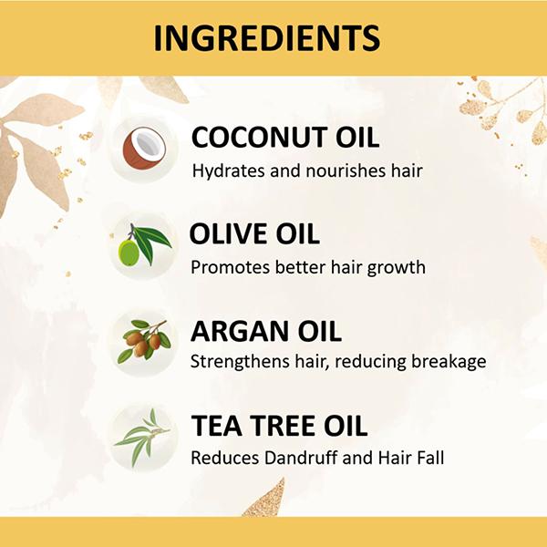 Cocomo Natural 12 in 1 Hair Oil For Kids Coconut Argan Jojoba Neem Tea Tree and Other Natural Oils 300 ml - Creams, Lotions & Oils