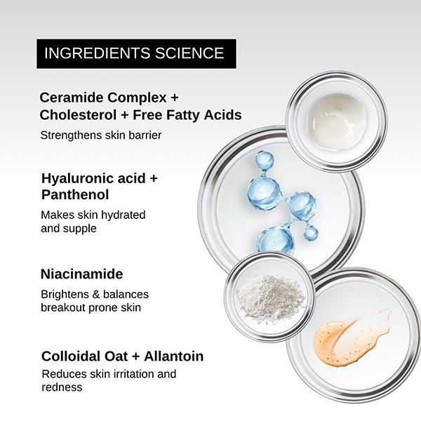 The Formularx Barrier Relief Ceramide Lightweight Moisturizer for Oily, Acne Prone & Sensitive Skin 50 gm - Face Moisturizers