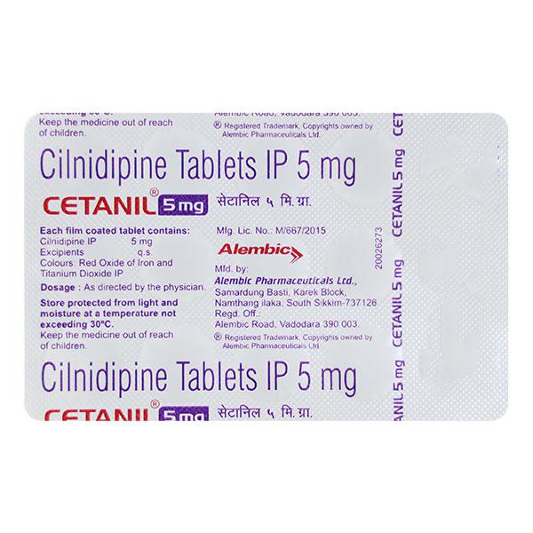 Cetanil 5mg Tablet 15'S - Hypertension-Cal