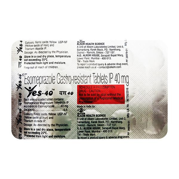 YES 40 Tablet 15's - Ulcer/Reflux/Flatulence-Aaa