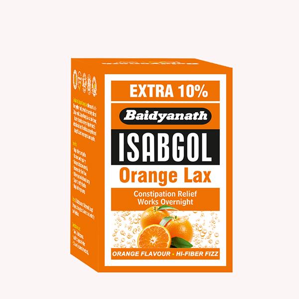 Netmeds | Baidyanath Isabgol Psyllium Husk Powder - Orange Lax 110 g