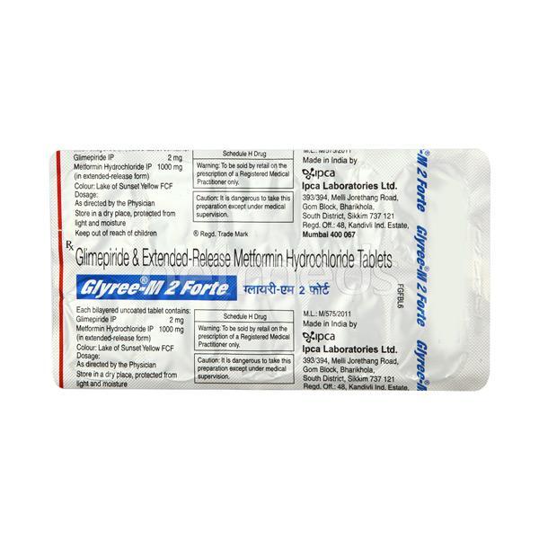 Glyree M2 Forte Tablet 10'S - Diabetes-Ant