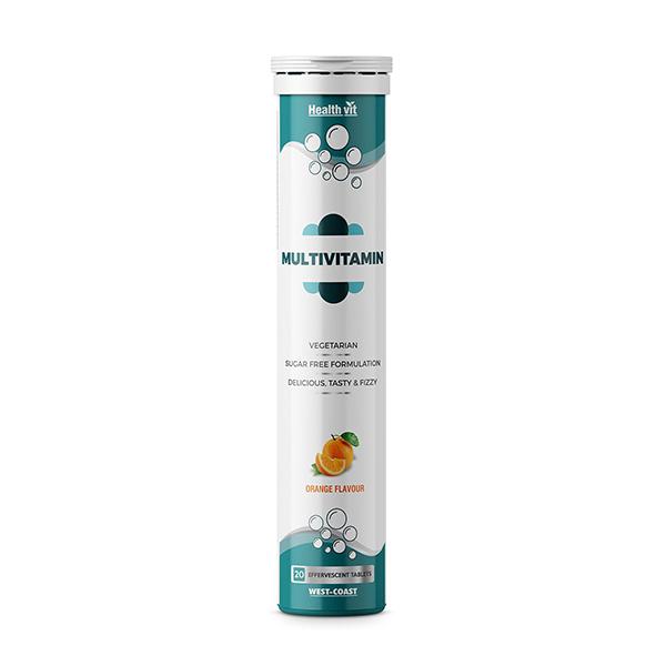 Healthvit Multivitamin Effervescent Tablet - Orange Flavour 20's - Multi-Vitamins