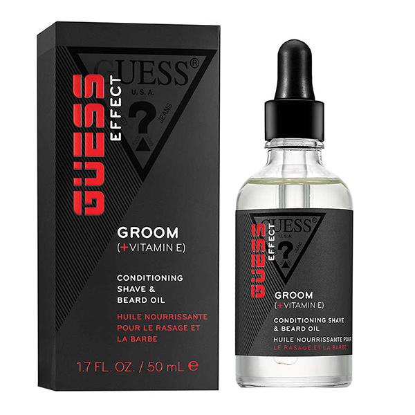 Netmeds | Guess Grooming Effect Groom + Vitamin E Conditioning Shave & Beard Oil 50 ml