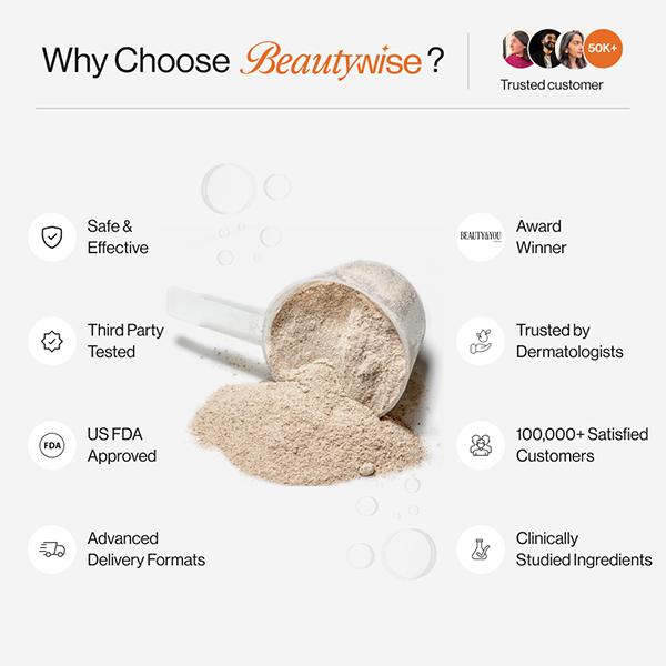 Beautywise Advanced Collagen Peptides (Mango Peach) 200 gm - Multi-Vitamins