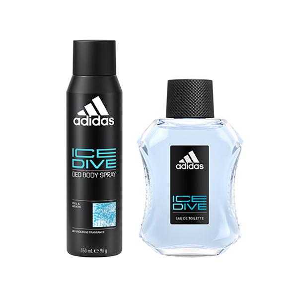 Netmeds | Adidas Ice Dive Eau De Toilette 100ml + Deodorant Spray 150ml 2's