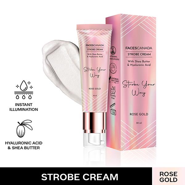 Facescanada Strobe Cream with Shea Butter & Hyaluronic Acid Strobe Your Way Rose-Gold 30ml - Face Moisturizers
