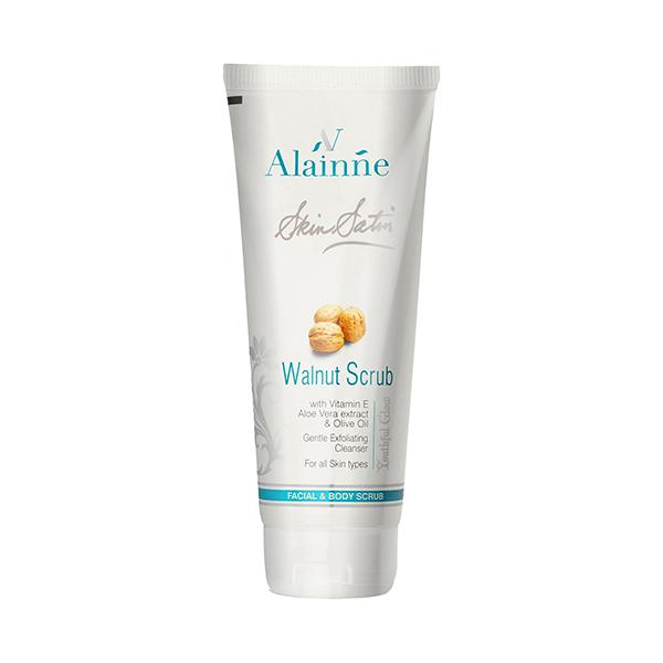 Alainne Skin Satin Walnut Face and Body Scrub 200 gm - Scrubs & Exfoliants