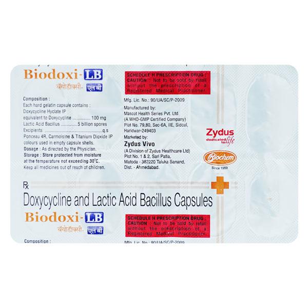 Biodoxi LB Capsule 10'S - Bacterial Infections-Tet