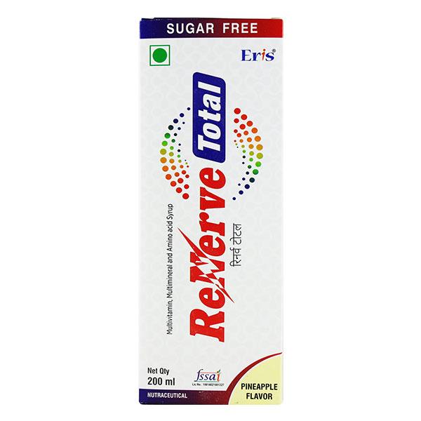 RENERVE TOTAL SUGAR FREE PINEAPPLE FLAVOUR Syrup 200ml - Supplements-Sup