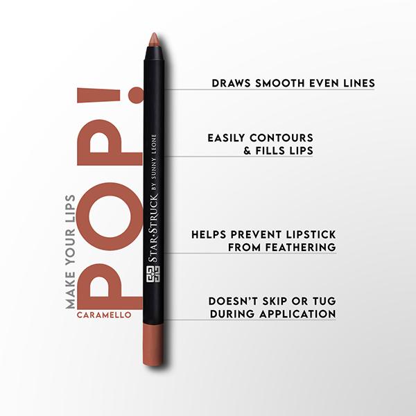 Star Struck by Sunny Leone Long Wear Lip Liner - Caramello 1.2 gm - Lip Liners