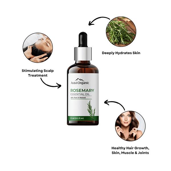 Aravi Organic Tea Tree Lavender and Roseamary Essential Oil Combo 45ml 3's - Essential Oils