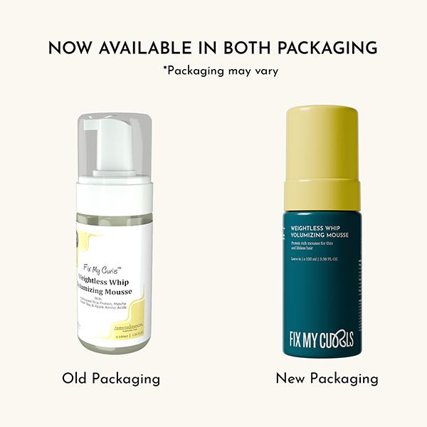 Fix My Curls Weightless Whip Volumizing Mousse Enriched with Rice Protein for Hair Growth, and Apple Cider Vinegar 100 ml - Hair Sets & Kits