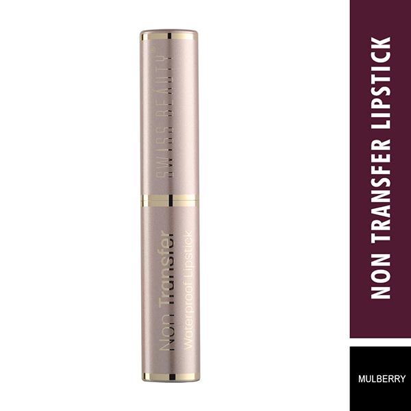 Swiss Beauty Non Trasfer Water Proof Lipstick - (Mulberry) 3 gm - Lipsticks