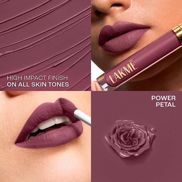 Lakme Rouge Bloom Matte Lip Liquid Power Petal 304 3.5 ml - Liquid Lipsticks