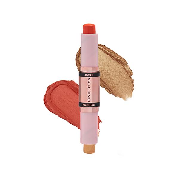 Netmeds | Makeup Revolution Blush & Highlight Stick Coral Dew 8.6gm